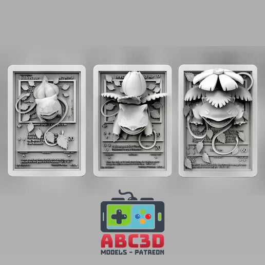 ABC3D: Pokemon Bulbasuar Evolutions 3D Cards